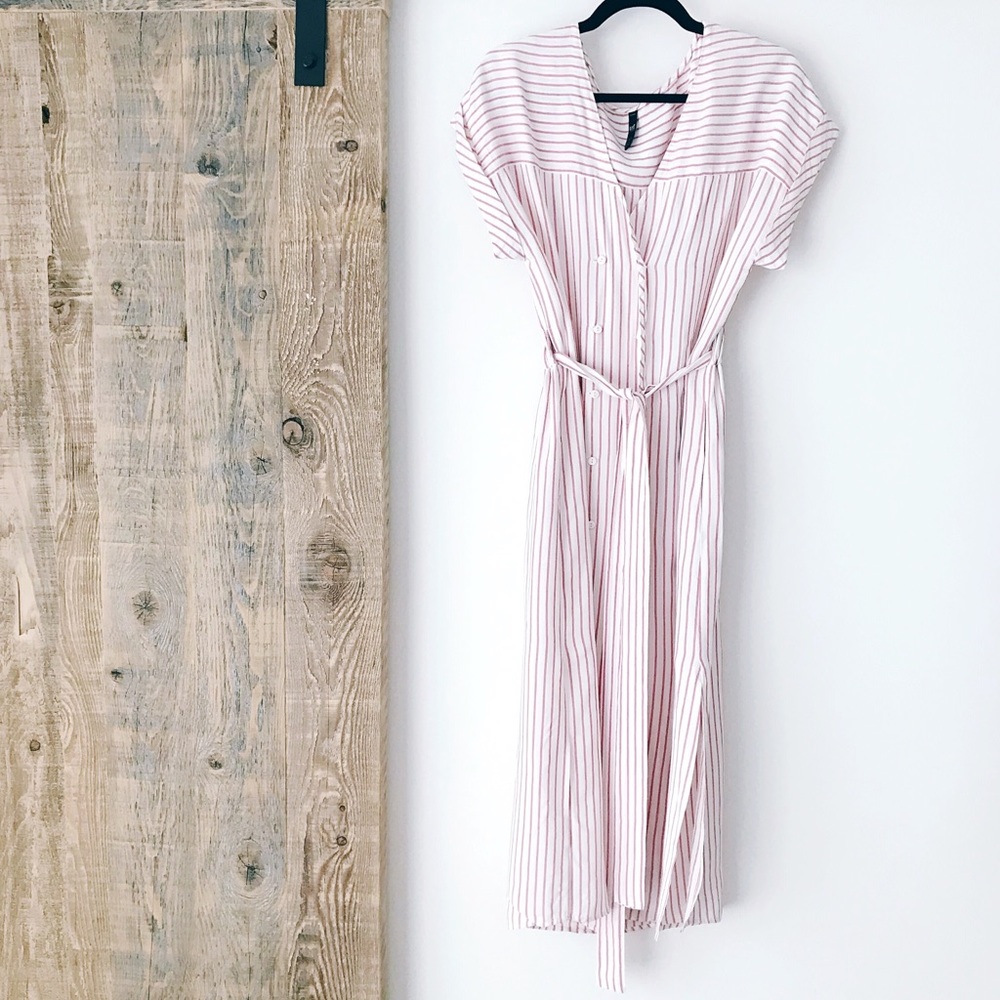 Zara | TRF Striped Kaftan Dress